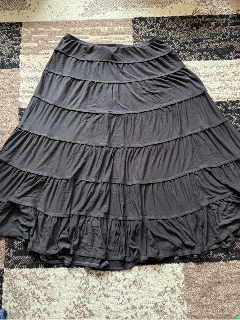 Womens dark grey maxi skirt